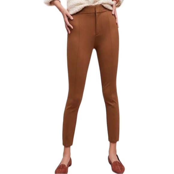 ANTHROPOLOGY Essential slim pants with zipper detail on legs Size 2 - Picture 2 of 12